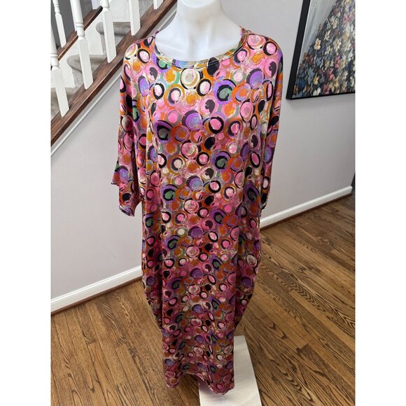 AVANT TOI Abstract Printed Silk Maxi Dress Size Small - Picture 1 of 3